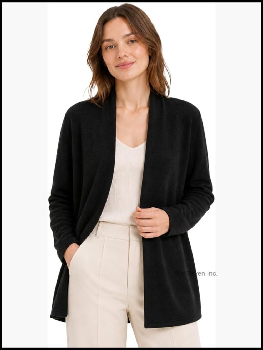 Lightweight Mid-Thigh Cashmere Cardigan 100% Pure Cashmere Sweater Wrap